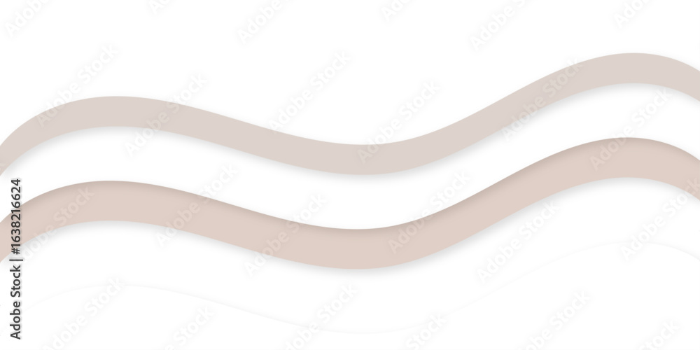Aufkleber a minimalist abstract background featuring flowing, wavelike layers of soft beige and white shapes w
