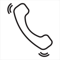 Call icon outline vector