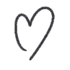 クレヨンで手描きしたハート