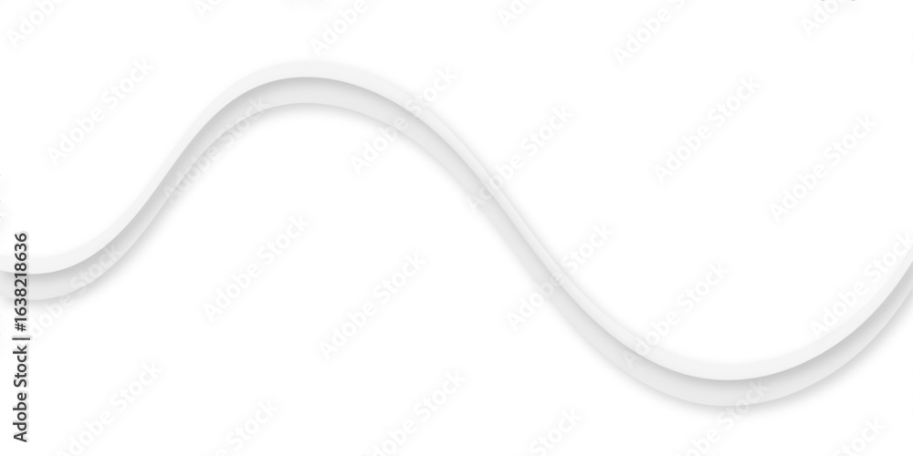 Poster a minimalist abstract background featuring a flowing, wavelike pattern of thin, delicate light gray 