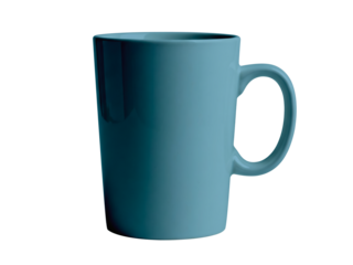 empty mug on transparent background.