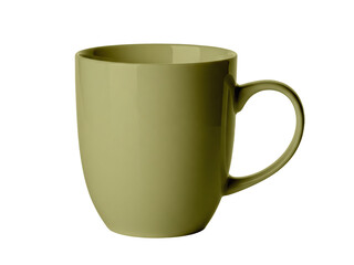 empty mug on transparent background.