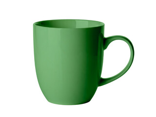 empty mug on transparent background.