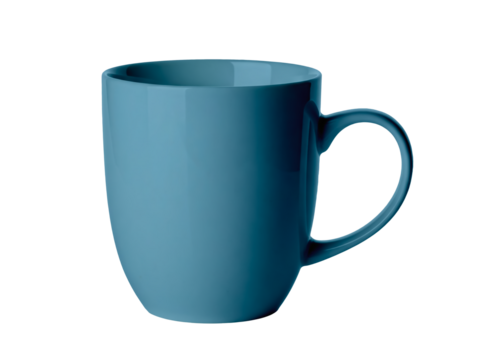 empty mug on transparent background.