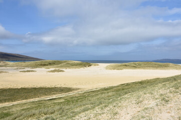 Scenic Machair and White Sand on the Way to Luskentyre