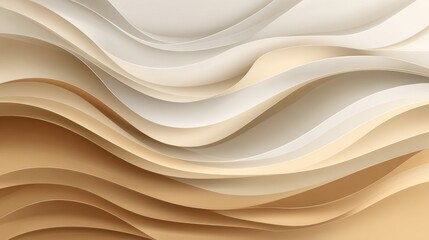 Obraz premium flowing beige and white curves