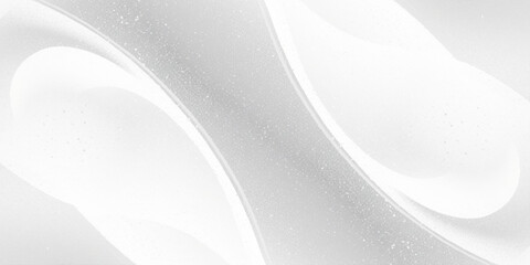 Abstract background featuring soft, overlapping curves in a monochromatic palette of white and gray, with a faint glitter effect.