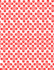 seamless vector pattern with red flowers white svg