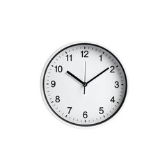 simple table clock, png file of isolated cutout object with shadow on transparent background.