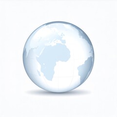 Fototapeta premium Elegant Earth Globe Illustration: A Clean and Modern Representation of the World