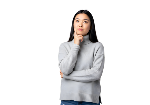 young business woman thinking - Powered by Adobe