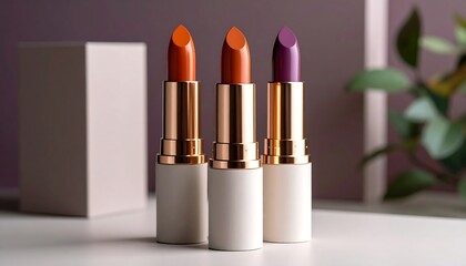 Lipsticks arranged on a black background symbolizing beauty and strength.