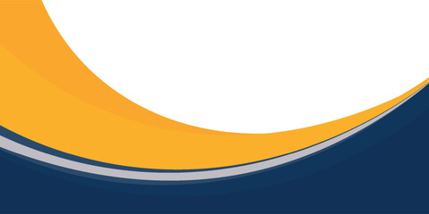blue and yellow wavy shapes background. suitable for business poster, corporate banner, presentation, brochure, flyer, cover.