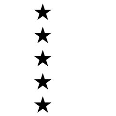 black stars icons, 5 stars icon, set of black stars, 5 rating stars, five stars icons, set of five black stars, 