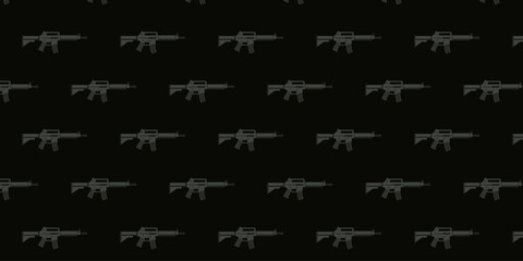 Repeated pattern of rifles on a dark background