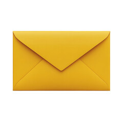 Vibrant Yellow Envelope Highlighting Simplicity and Style on Transparent Background
