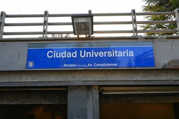 Madrid, Spain, Ciudad Universitaria Metro,