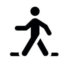  human walking icon vector on white back round