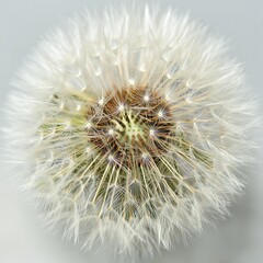 Fototapeta premium Close up macro view of a dandelion seed head