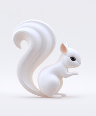 Obraz premium White squirrel sculpture