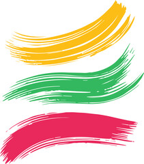 Obraz premium Colorful Paint Brush Stroke Set