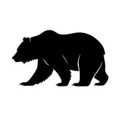 Fototapeta premium silhouette of a grizzly bear walking