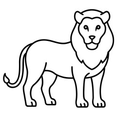 Minimalist Line Art Illustration of Panthera Leo Leo Barbary Lion Vector

Minimalist Barbary Lion Line Art Vector,
Elegant Panthera Leo Leo Outline,
Modern Barbary Lion Logo Illustra