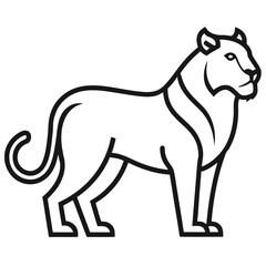 Minimalist Line Art Illustration of Panthera Leo Leo Barbary Lion Vector

Minimalist Barbary Lion Line Art Vector,
Elegant Panthera Leo Leo Outline,
Modern Barbary Lion Logo Illustra