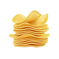 Close-up of crunchy tortilla chips with visible texture and salt crystals on transparent png background. Ai generated