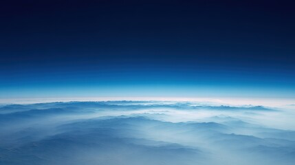 A captivating view of the serene blue sky above fluffy clouds, evoking tranquility and awe in nature's beauty.