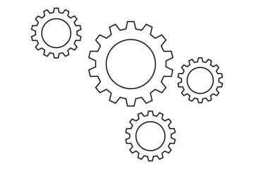 gear icon. cog search symbol. line icon vector stock