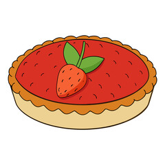 Strawberry Tart Illustration