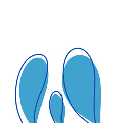 Splash with simple blue lines