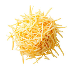 Freshly Shredded Yellow Potatoes for Cooking and Baking, Ideal for Crispy Dishes and Homemade Recipes on transparent background