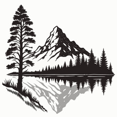 silhouette of a tree