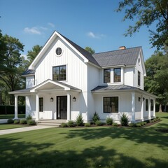 Exterior Design Visualization of Farmhouse Retreat