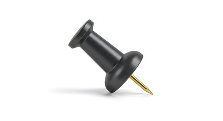 3d best selling black thumbtack isolated on white background