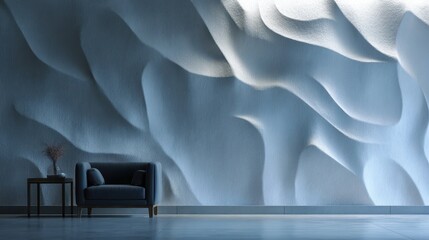 Obraz premium Modern Clean Abstract Wall Design with Depth in a Minimalist Space