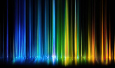 Abstract vertical light streaks on dark background