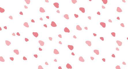 Delicate pink and light red petal shapes create a graceful, flowing pattern against a clean white background evoking a sense of gentle elegance and whimsical charm