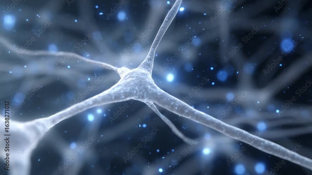 Poster neural network: a macro view of a neural network showcases intricate connection within the brain, hi