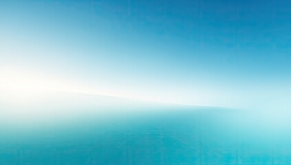 Obraz premium Softly-focused teal and white landscape, hazy horizon