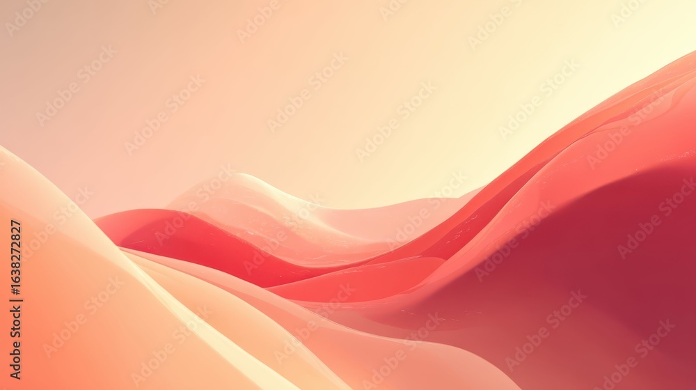 Poster soft cream to coral gradient abstract background for design projects