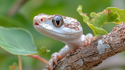 Naklejka premium lizard on a tree