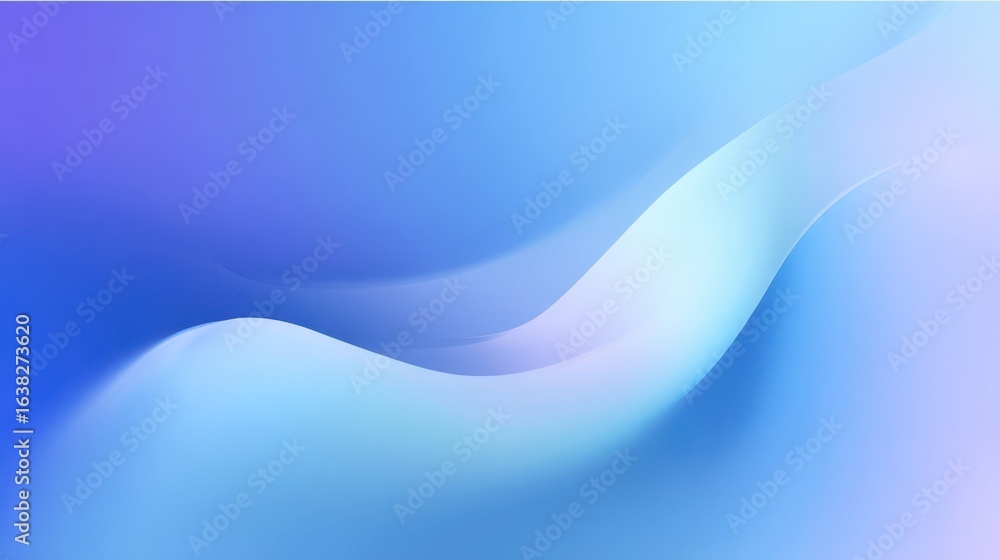 Poster soft blue gradient background in minimalist design style