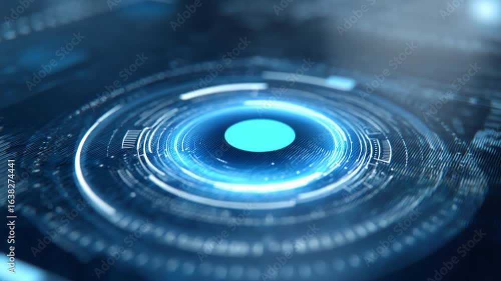 Poster technological core: a mesmerizing futuristic digital interface pulses with electric energy, illumina