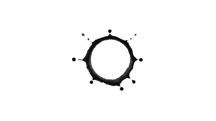 Circular design with protruding elements, resembling decorative frame or emblem, ideal for various creative projects. This unique shape adds modern touch to any design