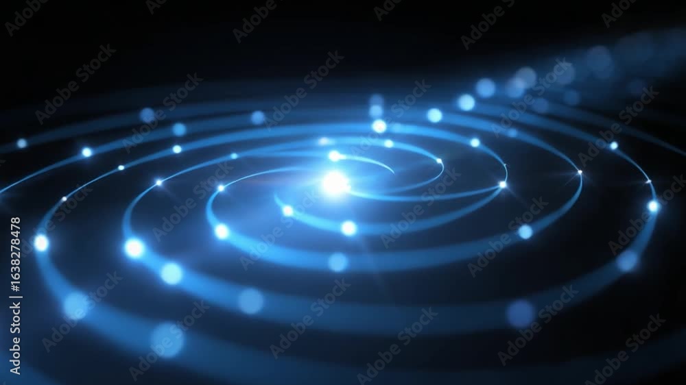 Aufkleber galactic core's luminescence: an abstract representation of a radiant galaxy core with glowing blue 