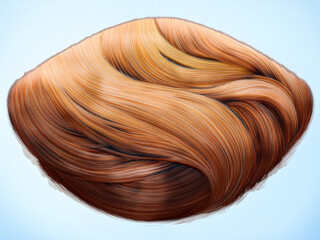 Fototapeta premium Hair anatomy illustration showing medulla and cortex in a safe and simplified style 