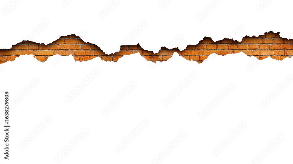 Poster textured wall featuring rustic brick design, showcasing weathered appearance with uneven edges. warm